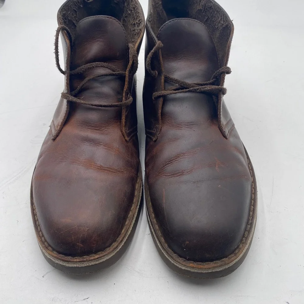 Clarks Desert Boot Chukka Mens 12 Beeswax Brown Leather Classic 26034135 Ankle
